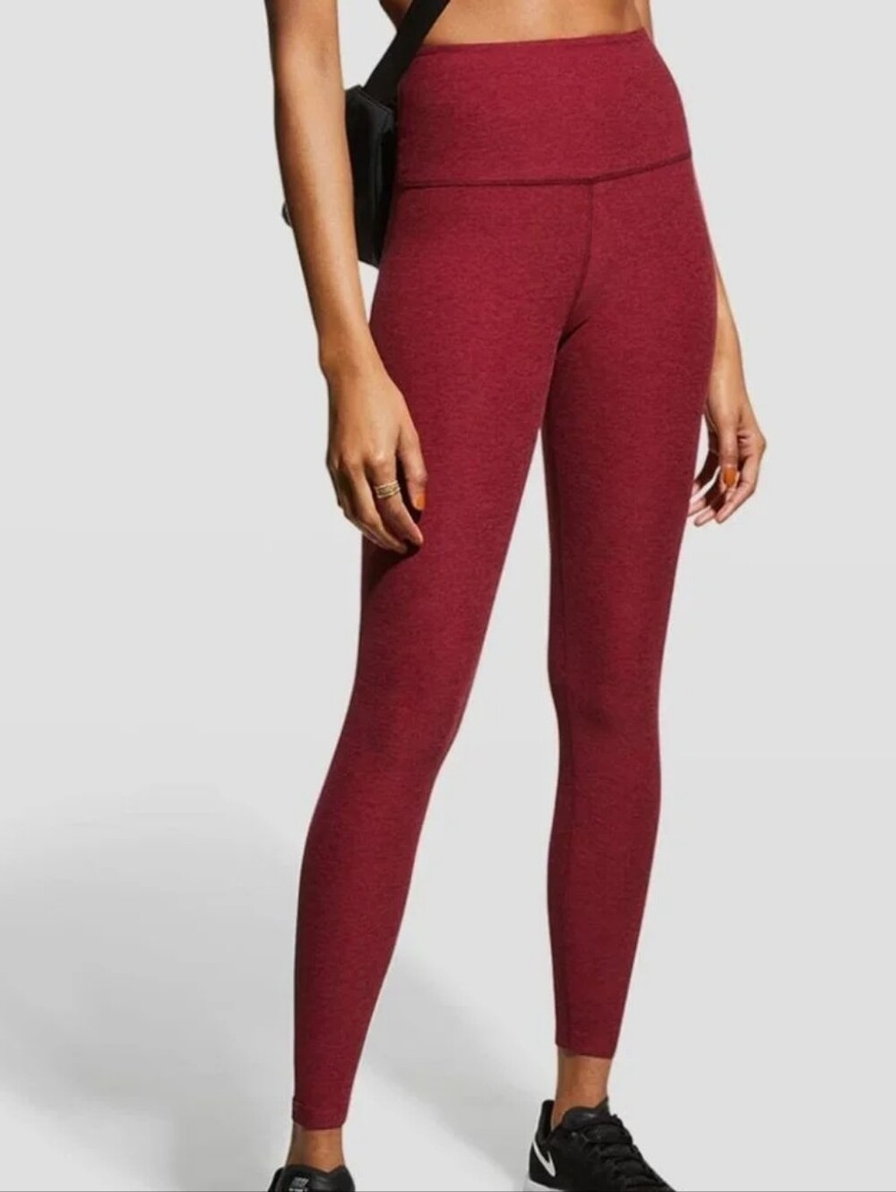 Beyond Yoga Spacedye Vitalize High Waisted Full Length Leggings Marled Red Sz XS